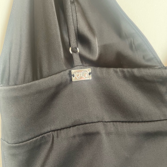 For Love & Lemon Satin Scorpio Bodysuit Black Size Medium - Picture 9 of 9